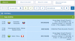 table results